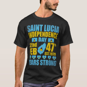 Sint Lucia 47e onafhankelijkheidsdag Lucian trots T-shirt