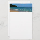 Sint Lucia Beach Tropisch Vacation Landscape Briefpapier (Voorkant / Achterkant)