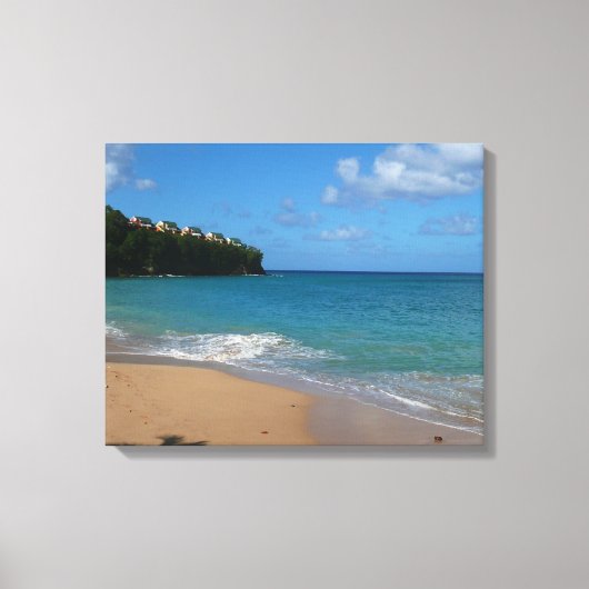 Sint Lucia Beach Tropisch Vacation Landscape Canvas Afdruk (Voorkant)