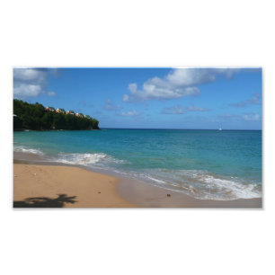Sint Lucia Beach Tropisch Vacation Landscape Foto Afdruk