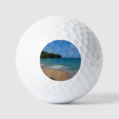Sint Lucia Beach Tropisch Vacation Landscape Golfballen (Voorkant)