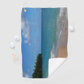 Sint Lucia Beach Tropisch Vacation Landscape Golfhanddoek (Insitu)