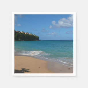 Sint Lucia Beach Tropisch Vacation Landscape Servetten