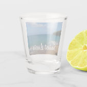 Sint Lucia Beach Tropisch Vacation Landscape Shot Glas (Achterkant)