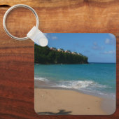 Sint Lucia Beach Tropisch Vacation Landscape Sleutelhanger (Voorkant)