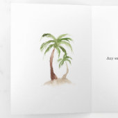 Sint Lucia Destination Wedding Drieluik Kaart (Binnenzijde eerst)