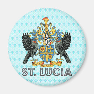 Sint Lucia - Hoogwaardige wapenmunt Magneet