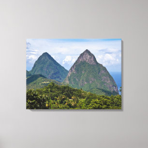 Sint Lucia Pitons Canvas