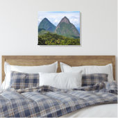 Sint Lucia Pitons Canvas Afdruk (Insitu (Slaapkamer))