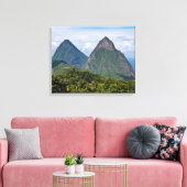 Sint Lucia Pitons Canvas Afdruk (Insitu (Woonkamer))