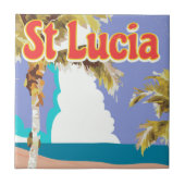 Sint-Lucia strandreisposter Tegeltje (Voorkant)