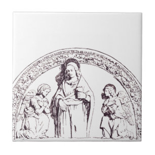 Sint Lucia van Syracuse door Giovanni della Robbia Tegeltje