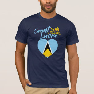 Sint Lucia Vlag 40e Onafhankelijkheidsdag T-shirt