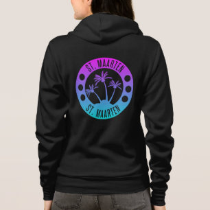 Sint Maarten blue Gradient Sint Martin Hoodie