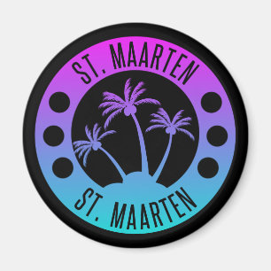 Sint Maarten Blue Gradient Sint Martin Magneet