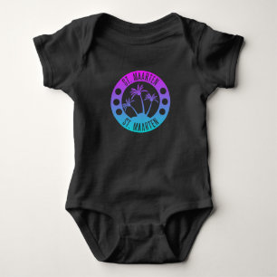 Sint Maarten Blue Gradient Sint Martin Romper