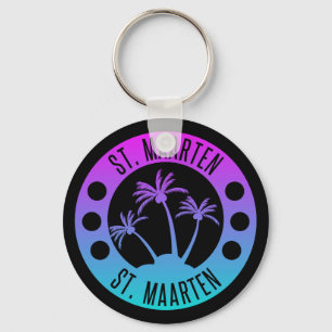 Sint Maarten Blue Gradient Sint Martin Sleutelhanger
