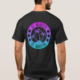 Sint Maarten blue Gradient Sint Martin T-shirt