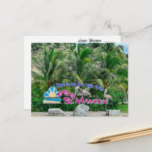 Sint Maarten Bord Briefkaart