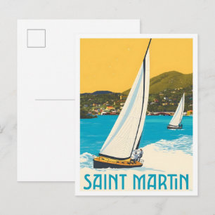 Sint Maarten Caribische Vintage Reis Briefkaart