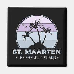 Sint Maarten De vriendelijke eilandretro Sint Mart Magneet