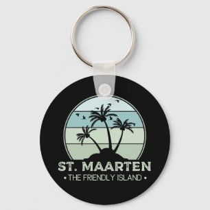Sint Maarten De vriendelijke eilandretro Sint Mart Sleutelhanger