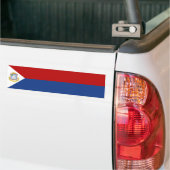 Sint Maarten Flag Bumpersticker (Op Truck)