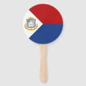 Sint Maarten Flag Handwaaier (Achterkant)