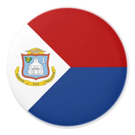 Sint Maarten Flag Keramische Knop (Voorkant)