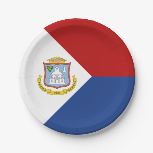 Sint Maarten Flag Papieren Bordje (Voorkant)
