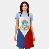 Sint Maarten Flag Schort (Gedragen)