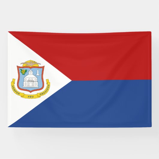 Sint Maarten Flag Spandoek (Horizontaal)