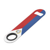 Sint Maarten Flag Speed Flessenopener (Voorkant Gekanteld)