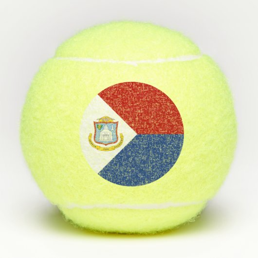 Sint Maarten Flag Tennisballen (Voorkant)
