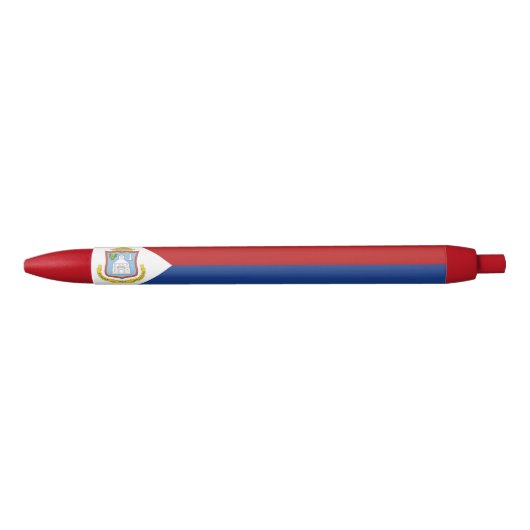 Sint Maarten Flag Zwarte Inkt Pen (Voorkant)