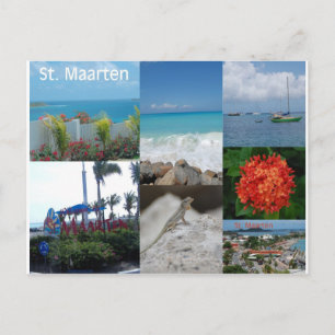 Sint Maarten Fotocollage van Khoncepts Briefkaart
