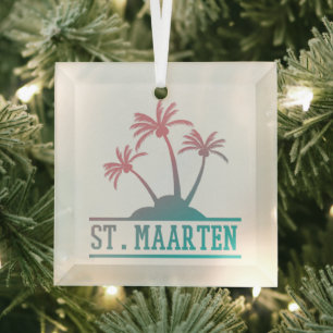 Sint-Maarten   Gradiënt Sint Martin Glas Ornament
