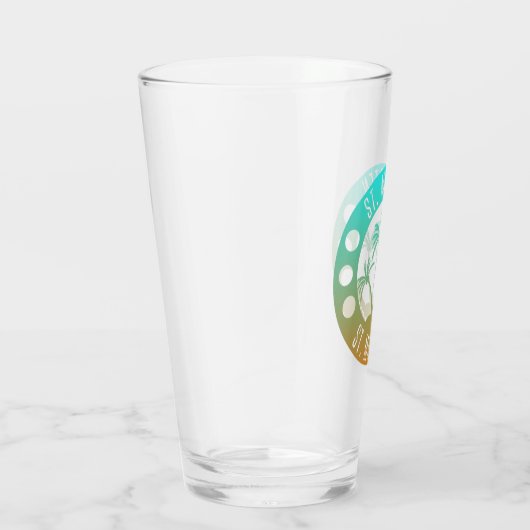 Sint Maarten Ocean Aqua Blue Gradient Sint Martin Glas (Rechts)