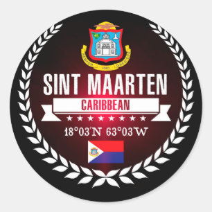 Sint Maarten Ronde Sticker
