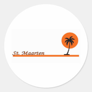 Sint-Maarten Ronde Sticker