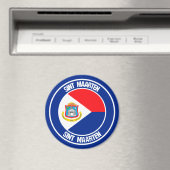 Sint Maarten Round Emblem Magneet (Insitu (Vaatwasser))