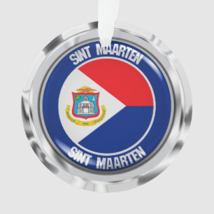 Sint Maarten Round Emblem Ornament