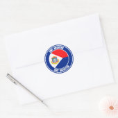 Sint Maarten Round Emblem Ronde Sticker (Envelop)