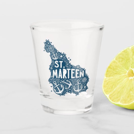 SINT MAARTEN SHOT GLAS (Voorkant)