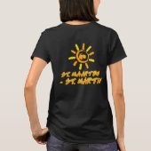 Sint-Maarten - Sint-Martin felgeel en oranje T-shirt (Achterkant)