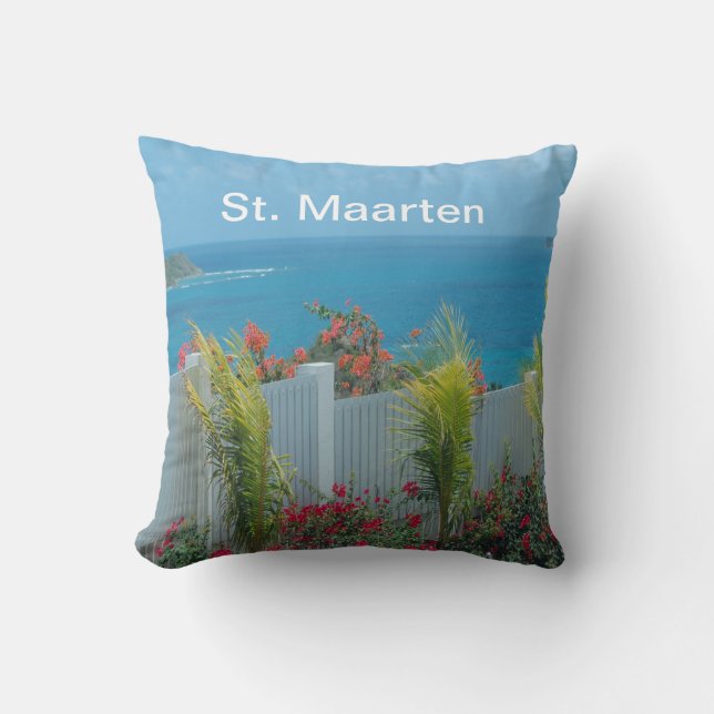 Sint-Maarten-uitzicht accentkussen Kussen (Voorkant)