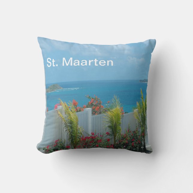Sint-Maarten-uitzicht accentkussen Kussen (Voorkant)