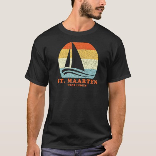 Sint Maarten West-Indië  zeilboot Va T-shirt (Voorkant)