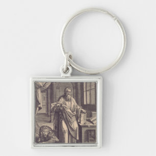 Sint Marcus de Evangelist Apostolische Inkt Heilig Sleutelhanger