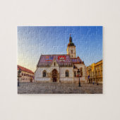 Sint-Mark-kerk en plein tegen zonsondergang in Zag Legpuzzel (Horizontaal)